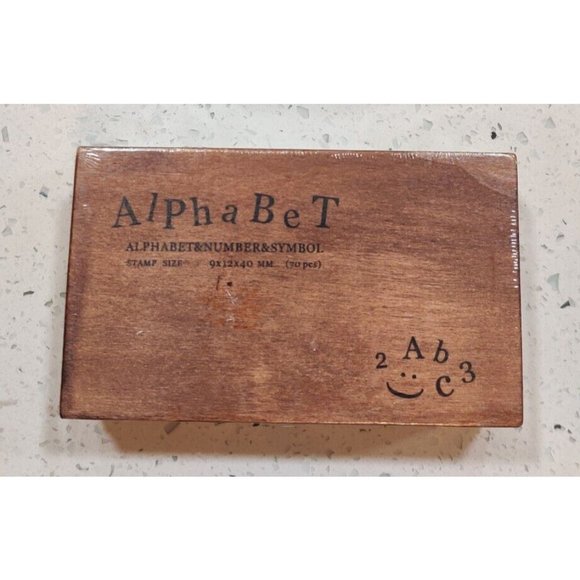 70 Pcs Alphabet Stamps Multipurpose Number Alphabet Letter Wood Rubber Stamps - Picture 1 of 8